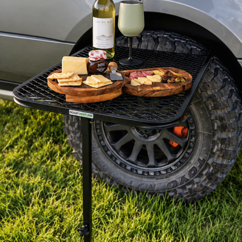 Adjustable Folding Tyre Table - Mesh