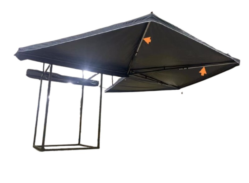 270 AWNING WITH SIDE WALL AND LED LIGHTS