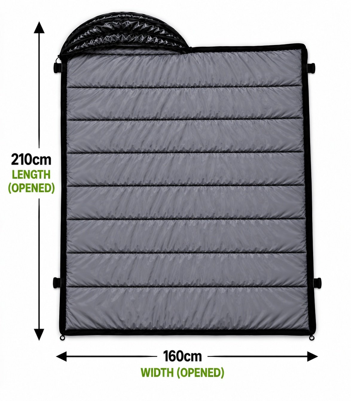 ROOFVENTURE ICEWOLF L, 4-Season 3000g Down envelope sleeping bag - Image 3