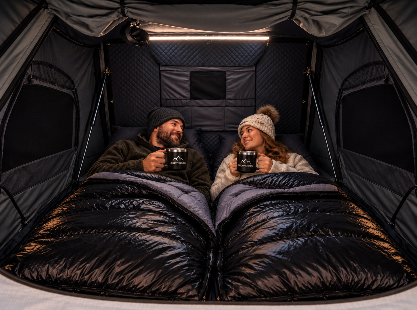 ROOFVENTURE ICEWOLF L, 4-Season 3000g Down envelope sleeping bag - Image 2